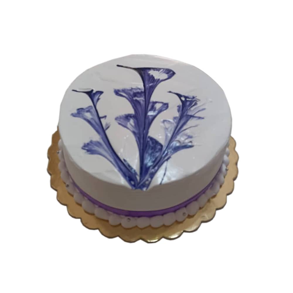 Cake blanco y malva