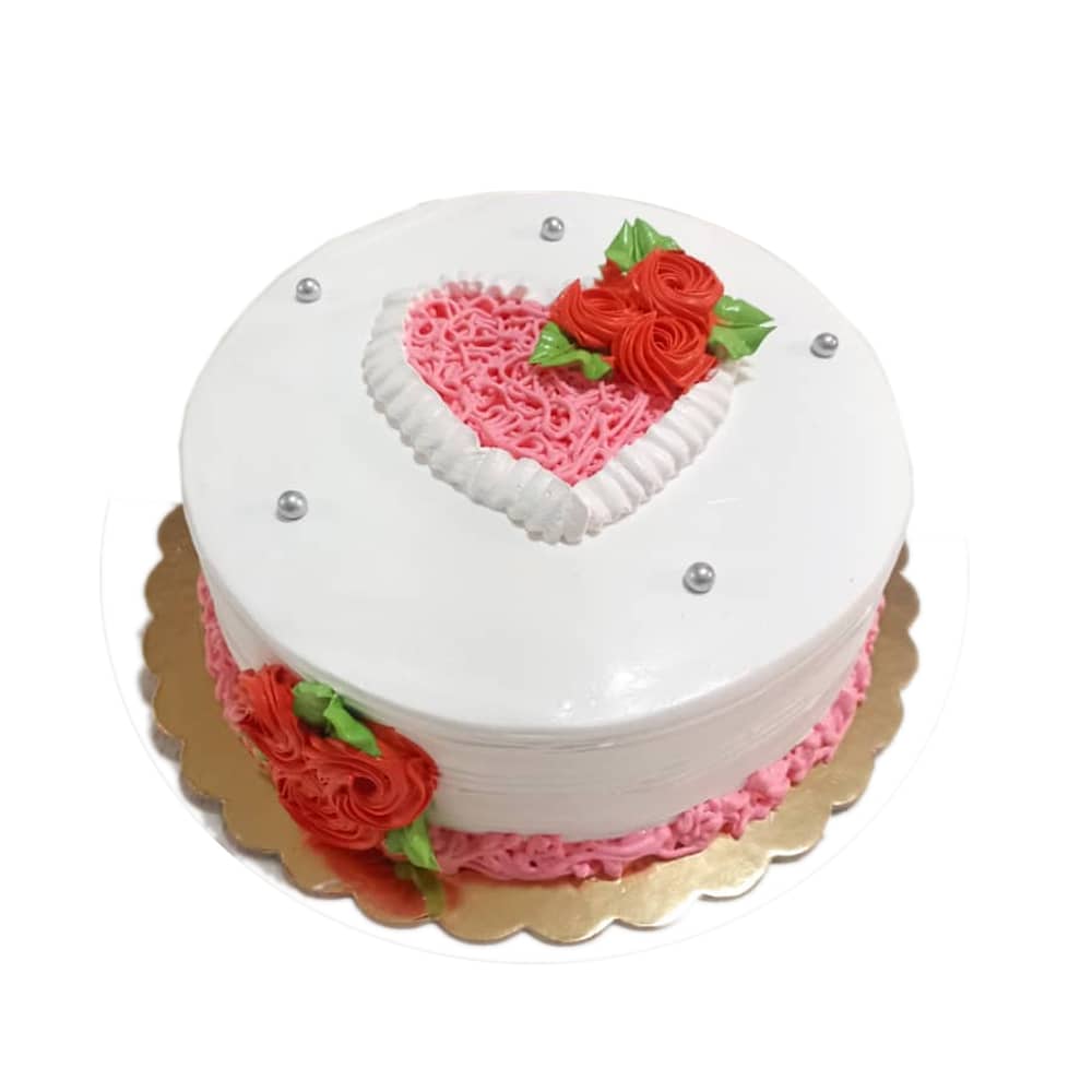 Cake redondo con corazoncito