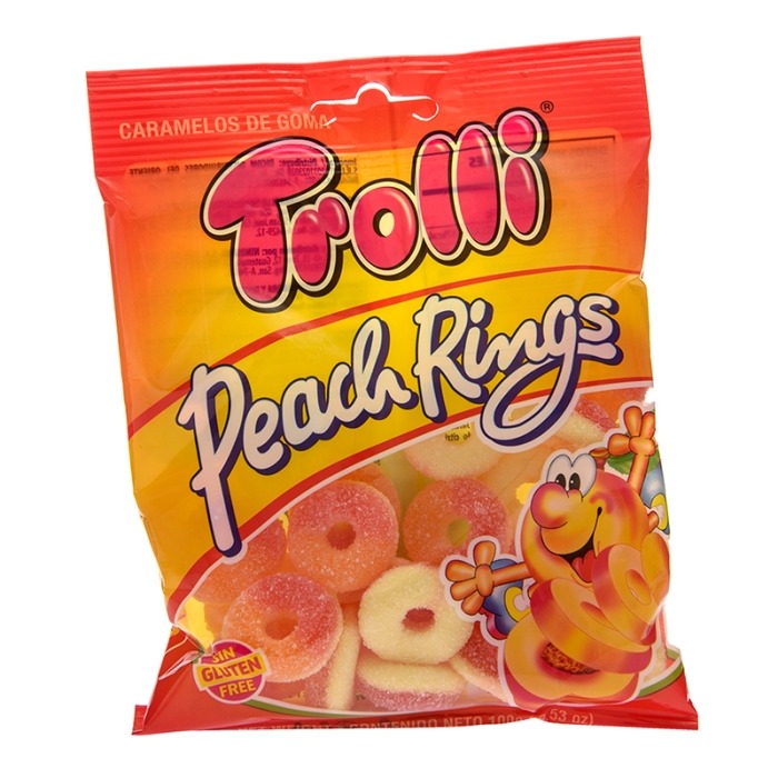 Caramelos de goma Peach Rings (100gr)