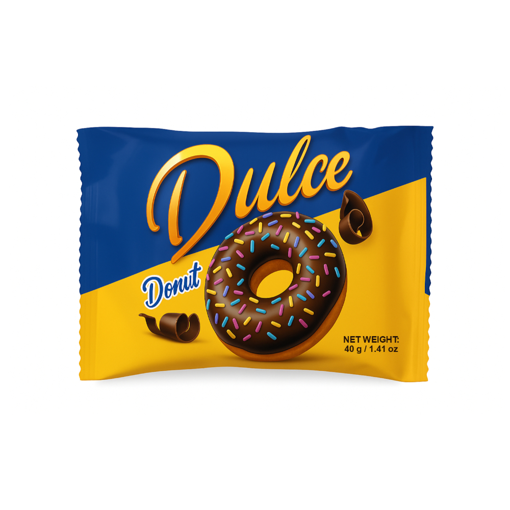 Donut cubierto de chocolate y chispas (40g)