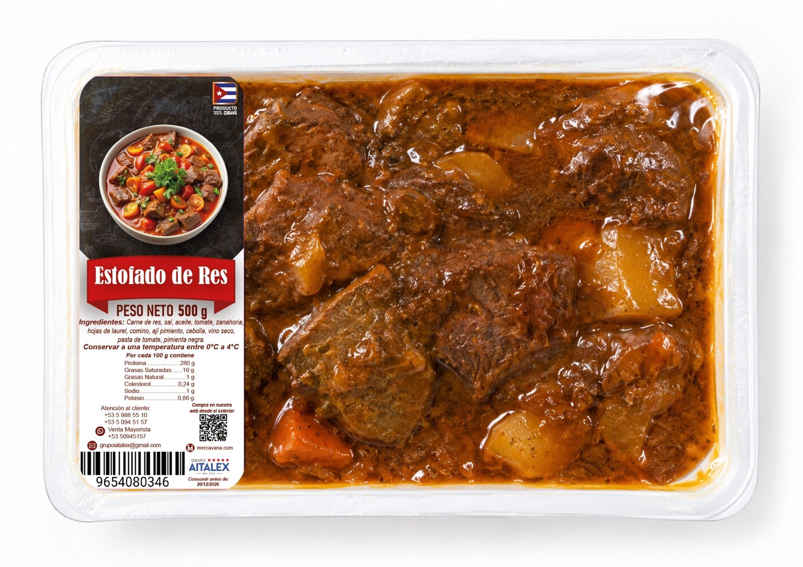 Estofado de res (500gr)