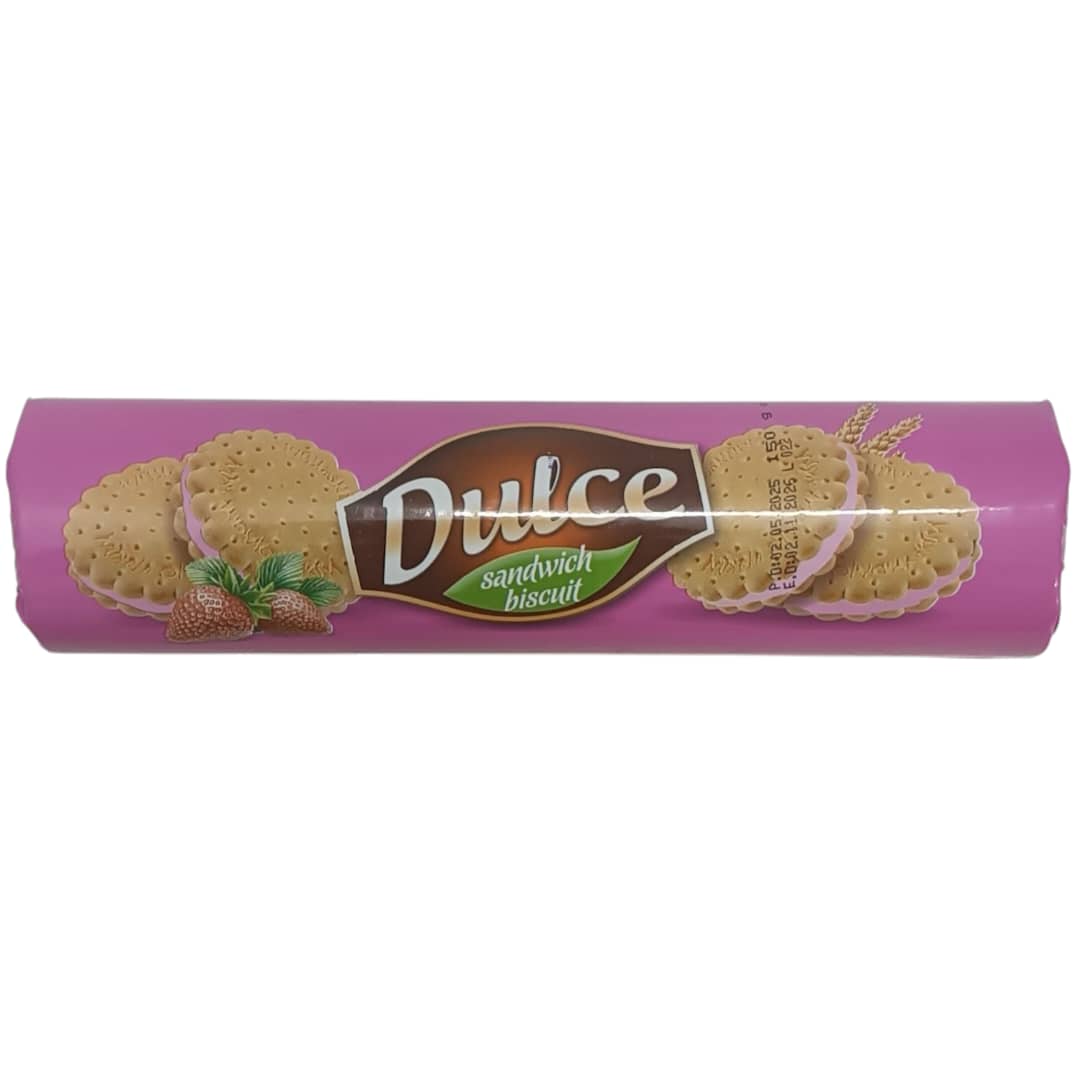 Galleta rellena con crema sabor fresa (150g)