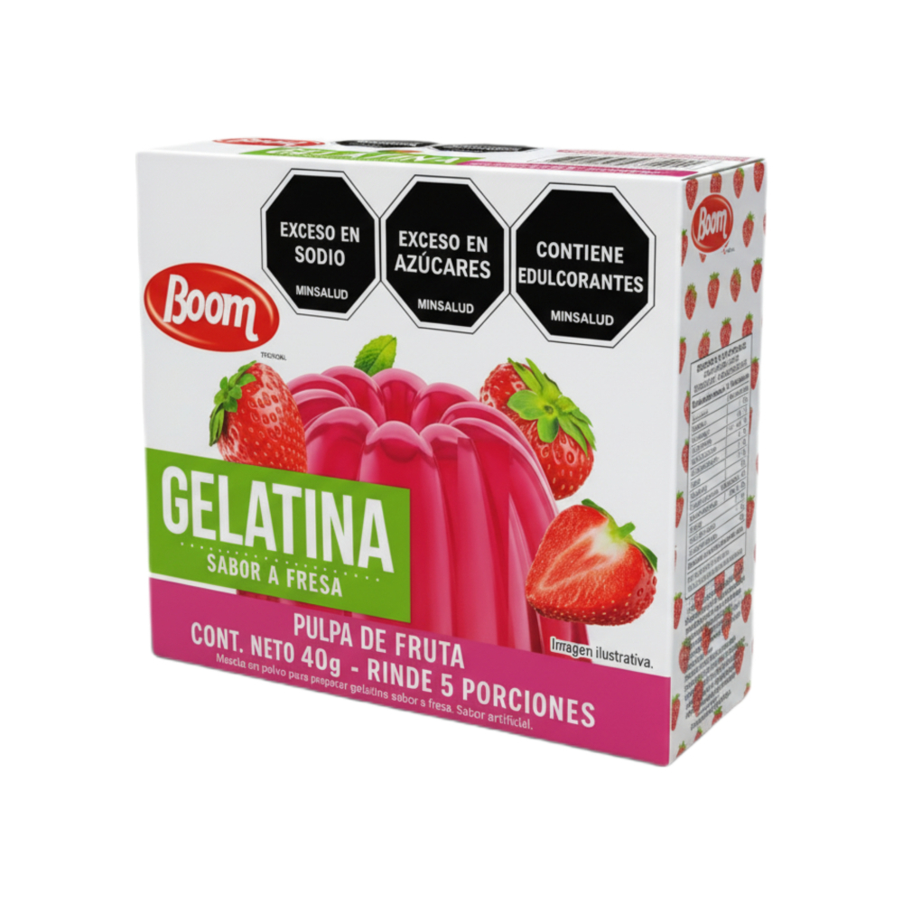 Gelatina de fresa Boom (40gr/1.4oz)