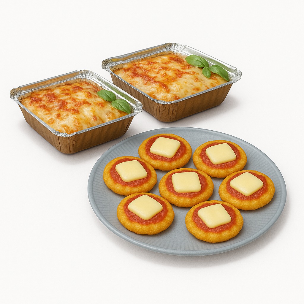 Lasaña y pizzeta (2 personas)