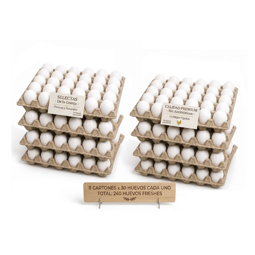 Huevos de Gallina 8 Cartones de 30ud