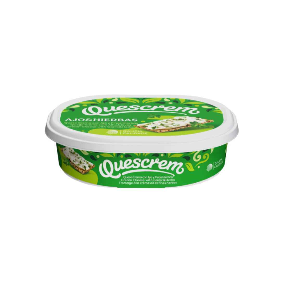 Queso Crema Ajo y Finas Hierbas Quescrem 200g