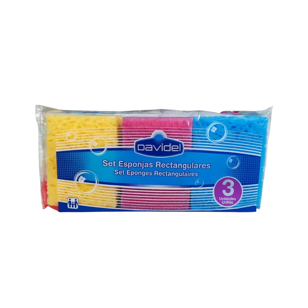 Set De Esponjas Rectangulares Davidel 3ud
