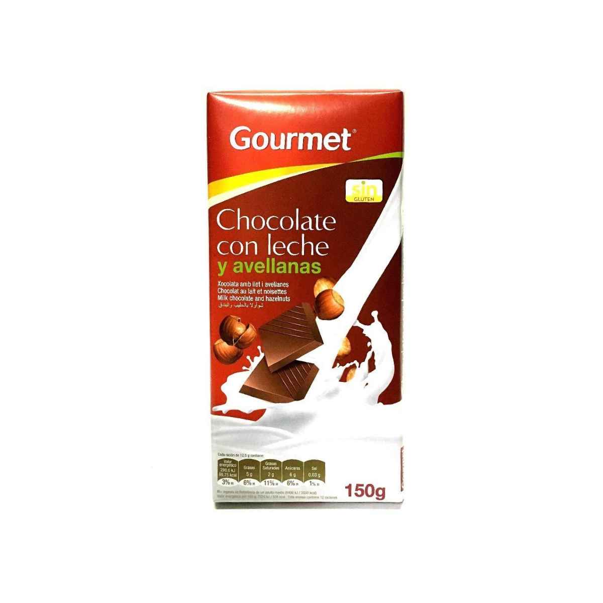 Chocolate c/Leche/Avellanas 150g