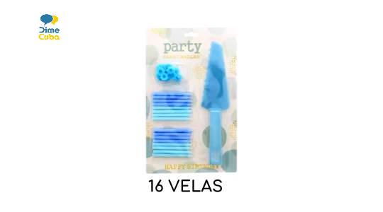 VELAS DE CUMPLEAÑOS AZUL