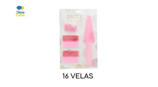 VELAS DE CUMPLEAÑOS ROSA