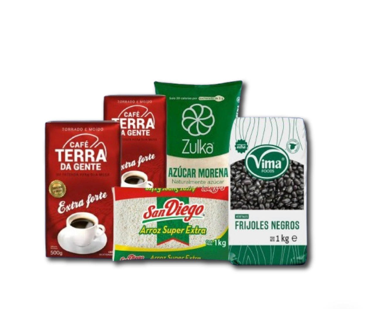 2 Café Dúo Filtro + 2 arroz (1kg) + 2 frijoles + 2 azúcar (1kg)