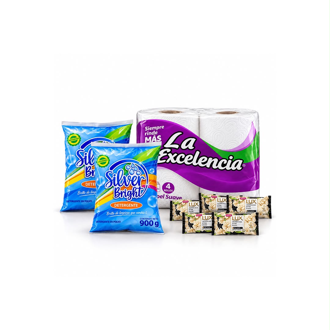 5 jabón Lux+ Papel Sanitario+ 2 Detergente 900g