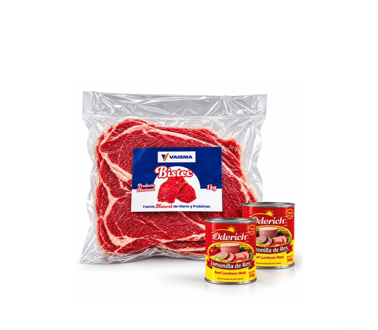 Bistec de res(1kg) + jamonilla de res (2)