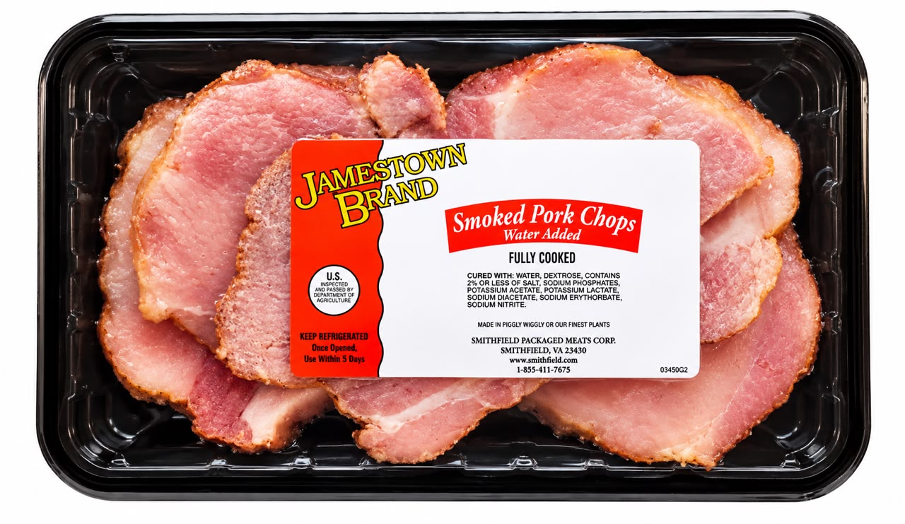 Chuleta de cerdo con hueso ahumada 1.5 LB