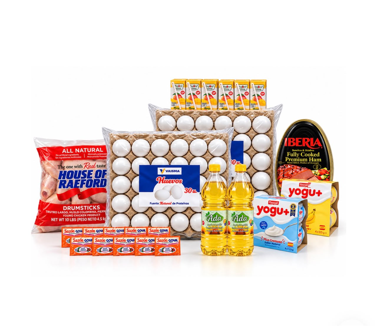Combo de aceite, huevo y pollo 