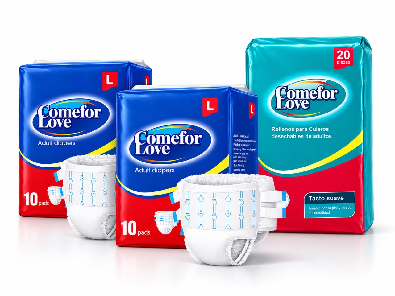 Combo de pañales de adulto + relleno (talla L)