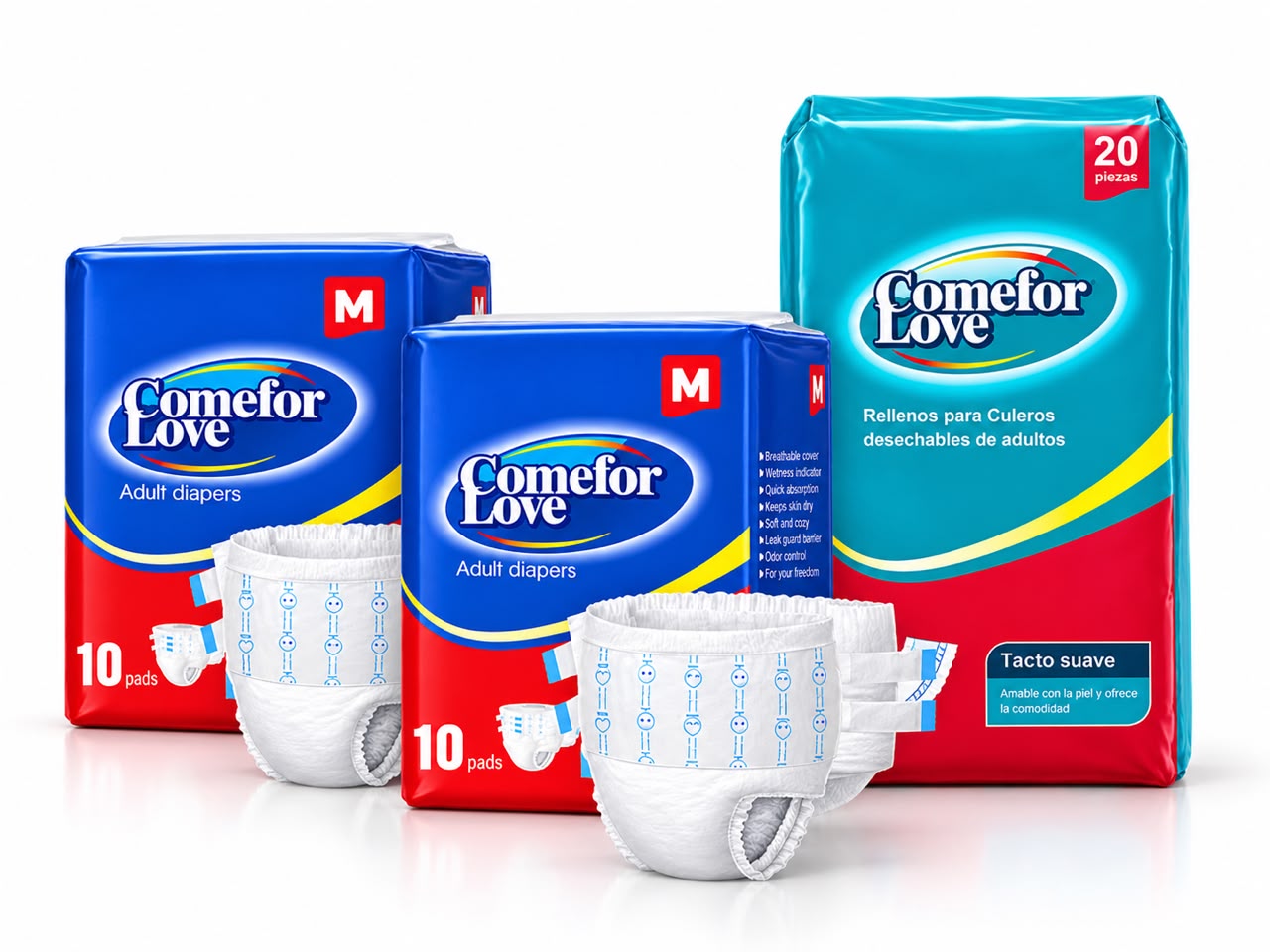 Combo de pañales de adulto+ rellenos (talla M)