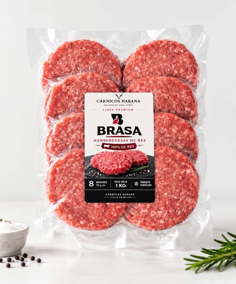 Hamburguesa de res Brasa 1kg