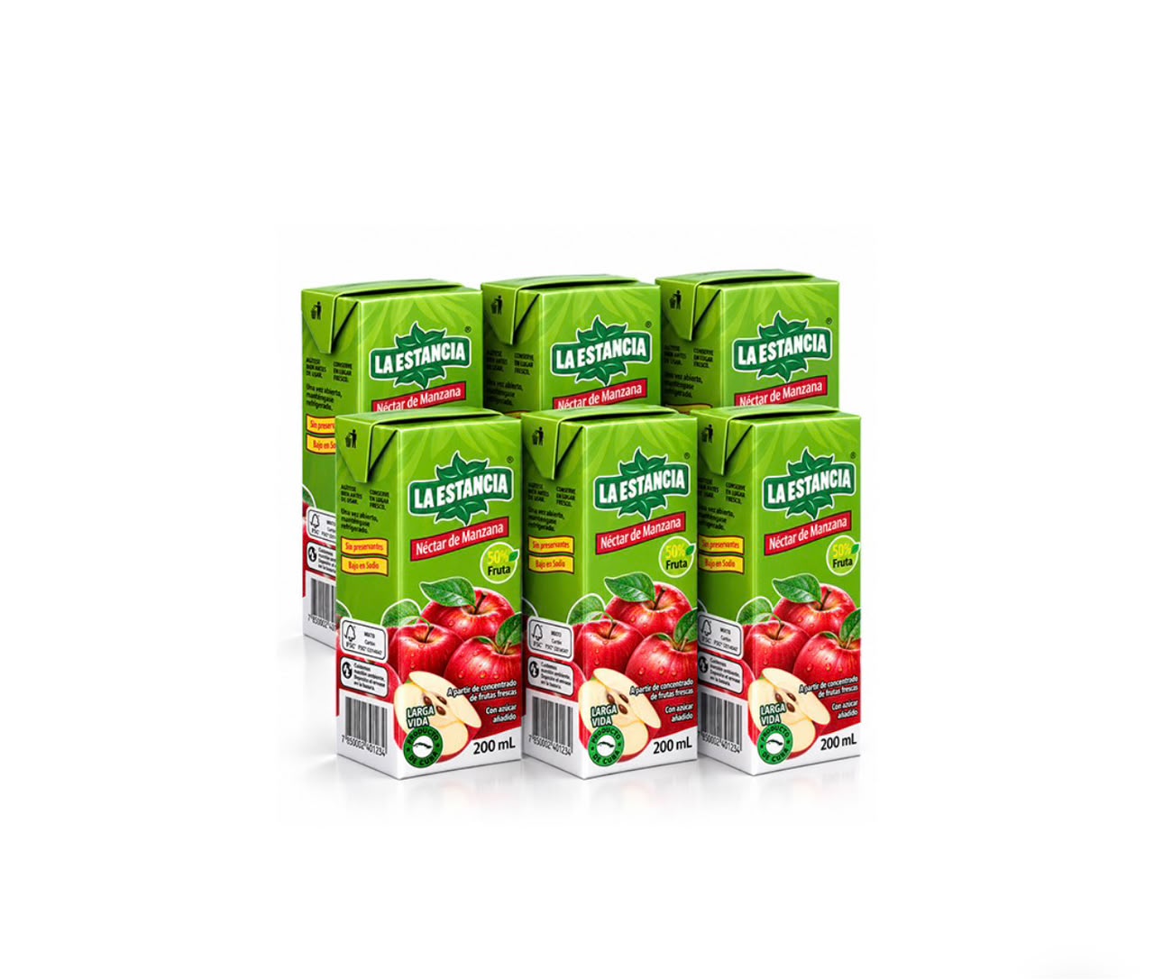 Jugo de manzana La Estancia 200 ml x6