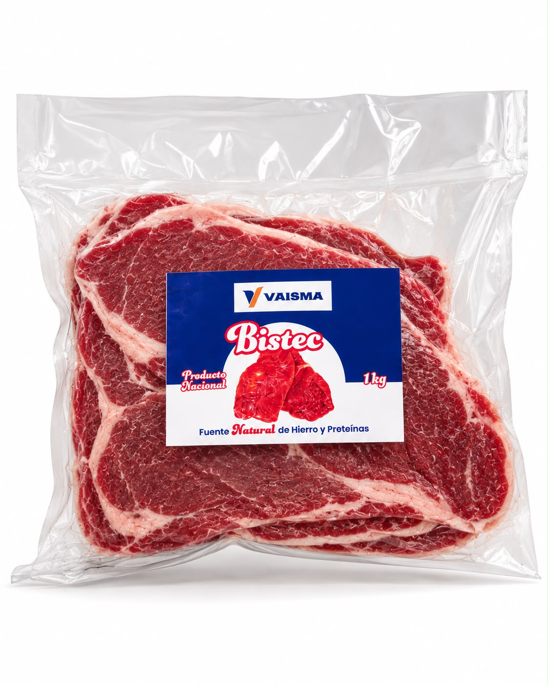 Paquete de bistec de res(1kg) Vaisma