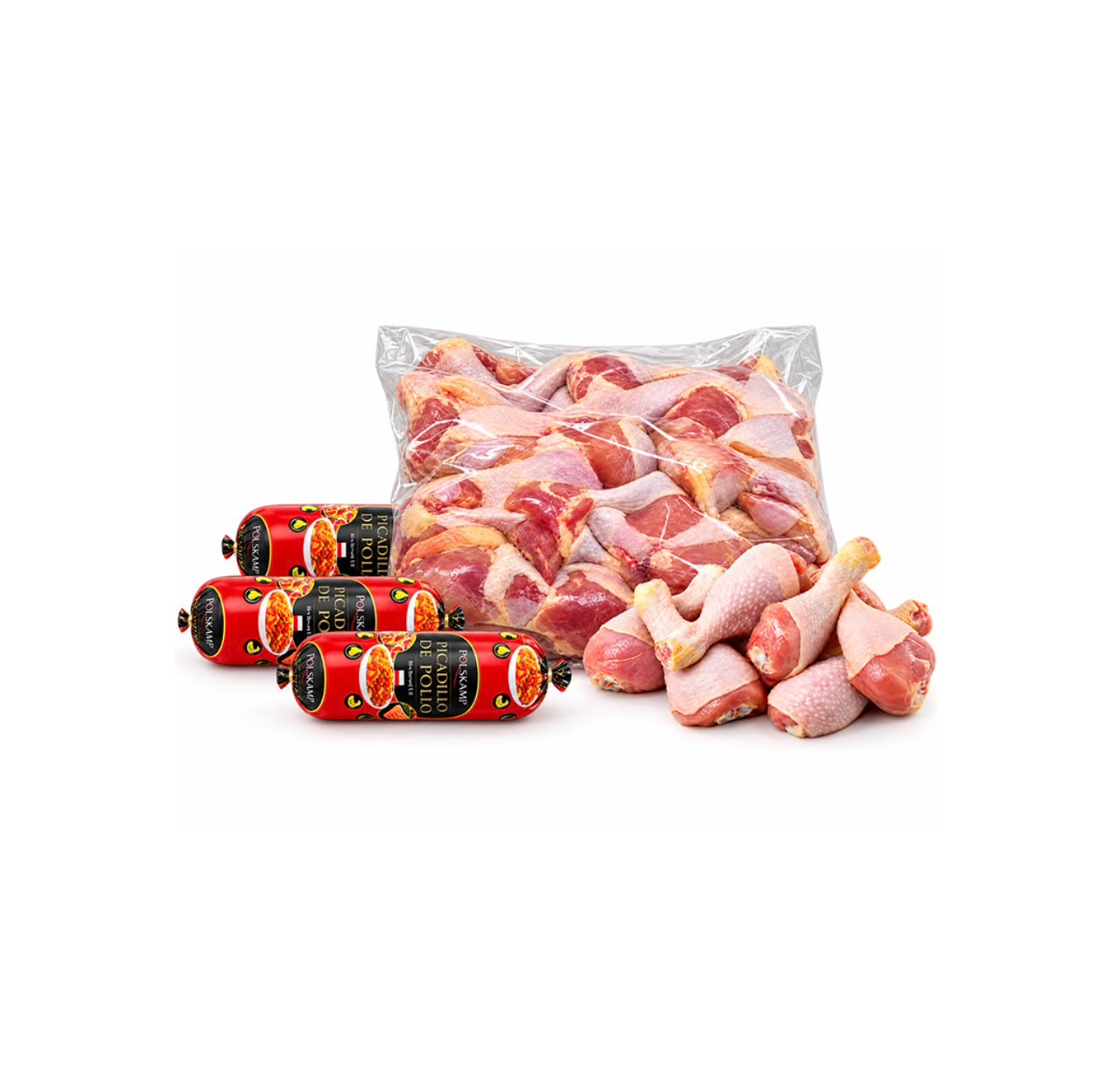 Paquete de muslo de pollo (10lb) + 3 picadillos 500g