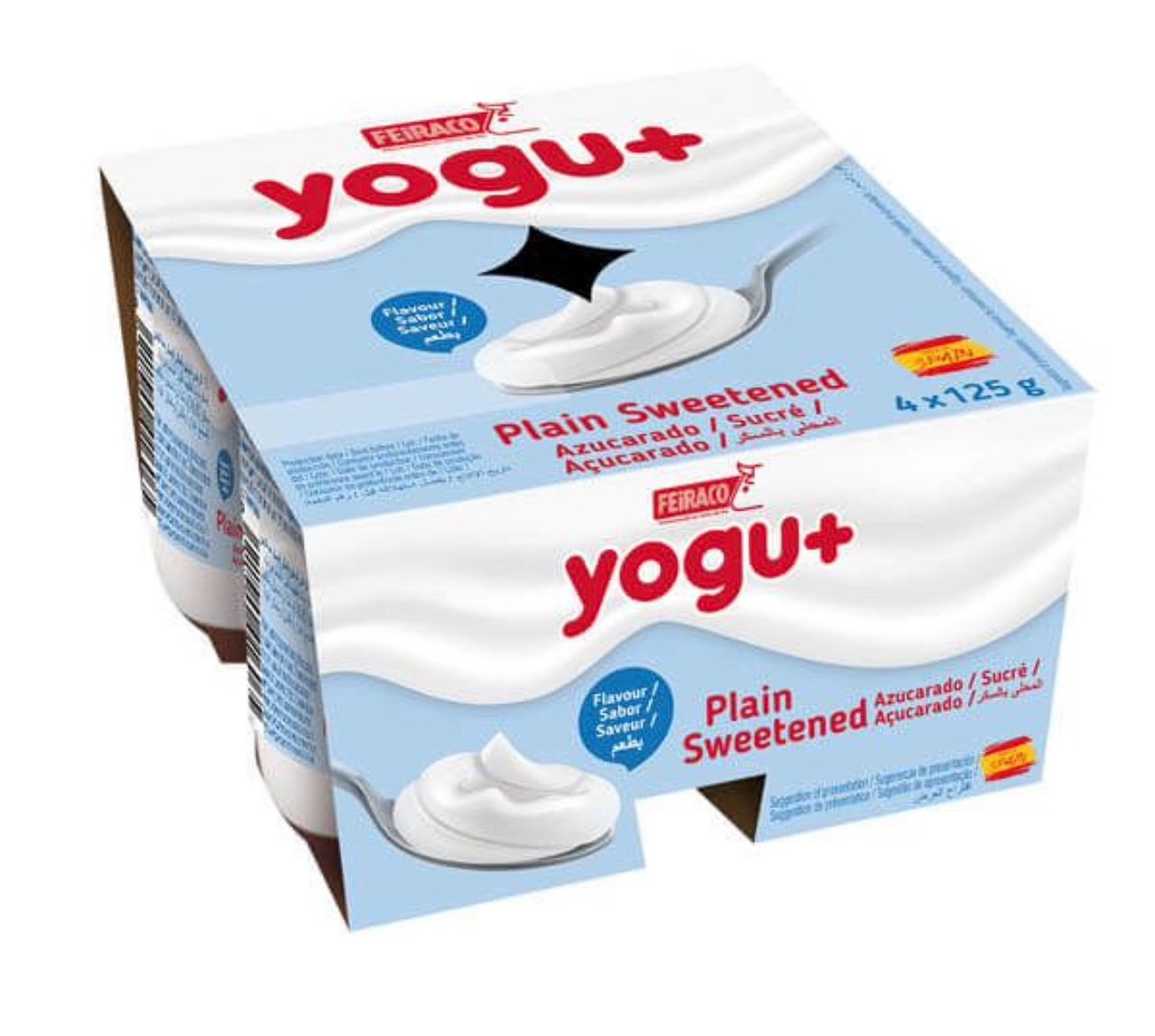Yogurt Pasteurizado natural azucarado 4 x 125g