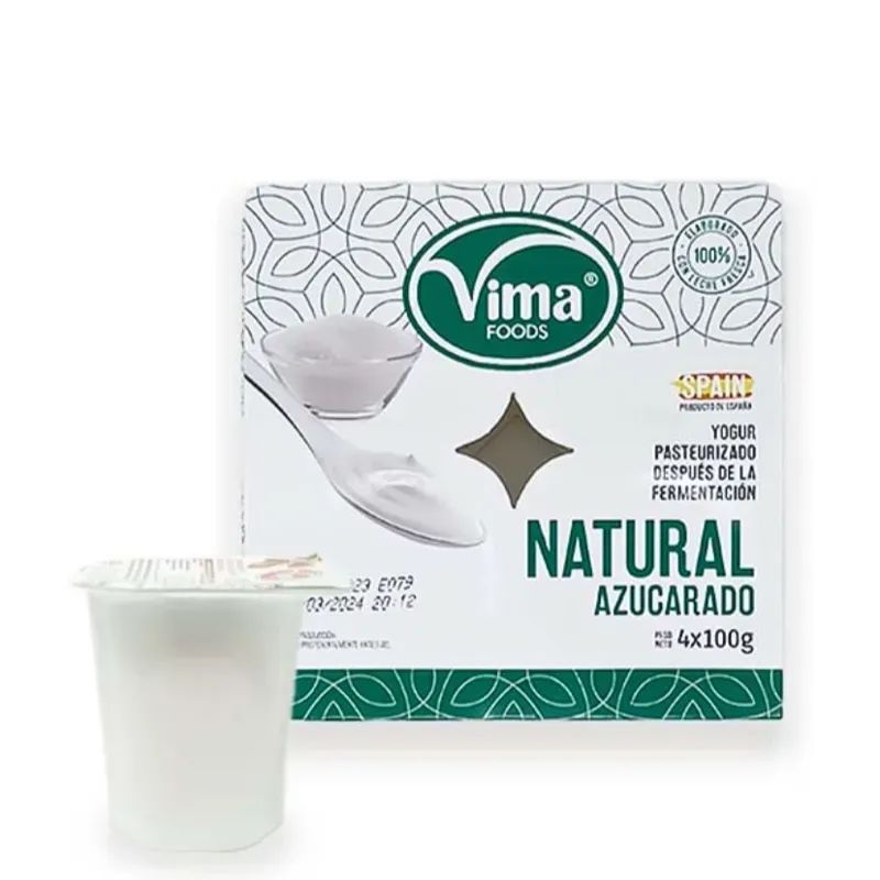 Yogurt natural  (4 unidades de 100g)